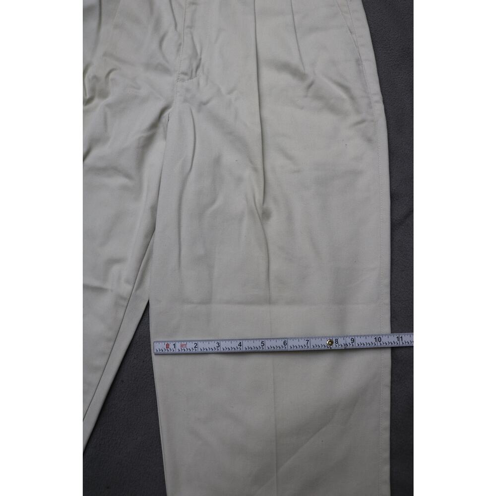 DOCKERS Pleated Khakis Men 32x30 Beige 100 Cotton Classic No Wrinkle Made In USA - Picture 5 of 15